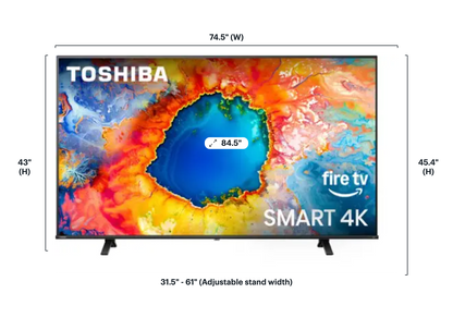 Toshiba 85" 4K Fire TV Rental